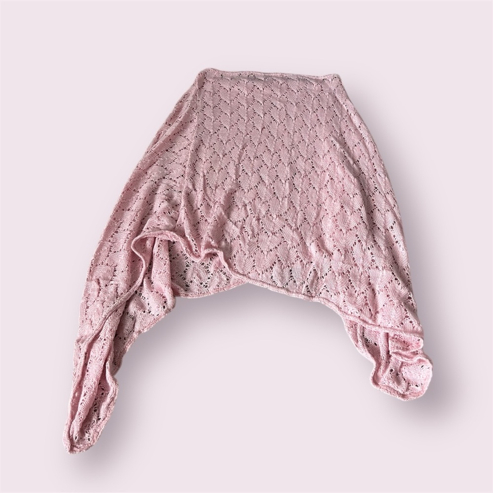 ▫️MOTHERHOOD MATERNITY: Women’s one size, pink knit poncho, preowned▫️